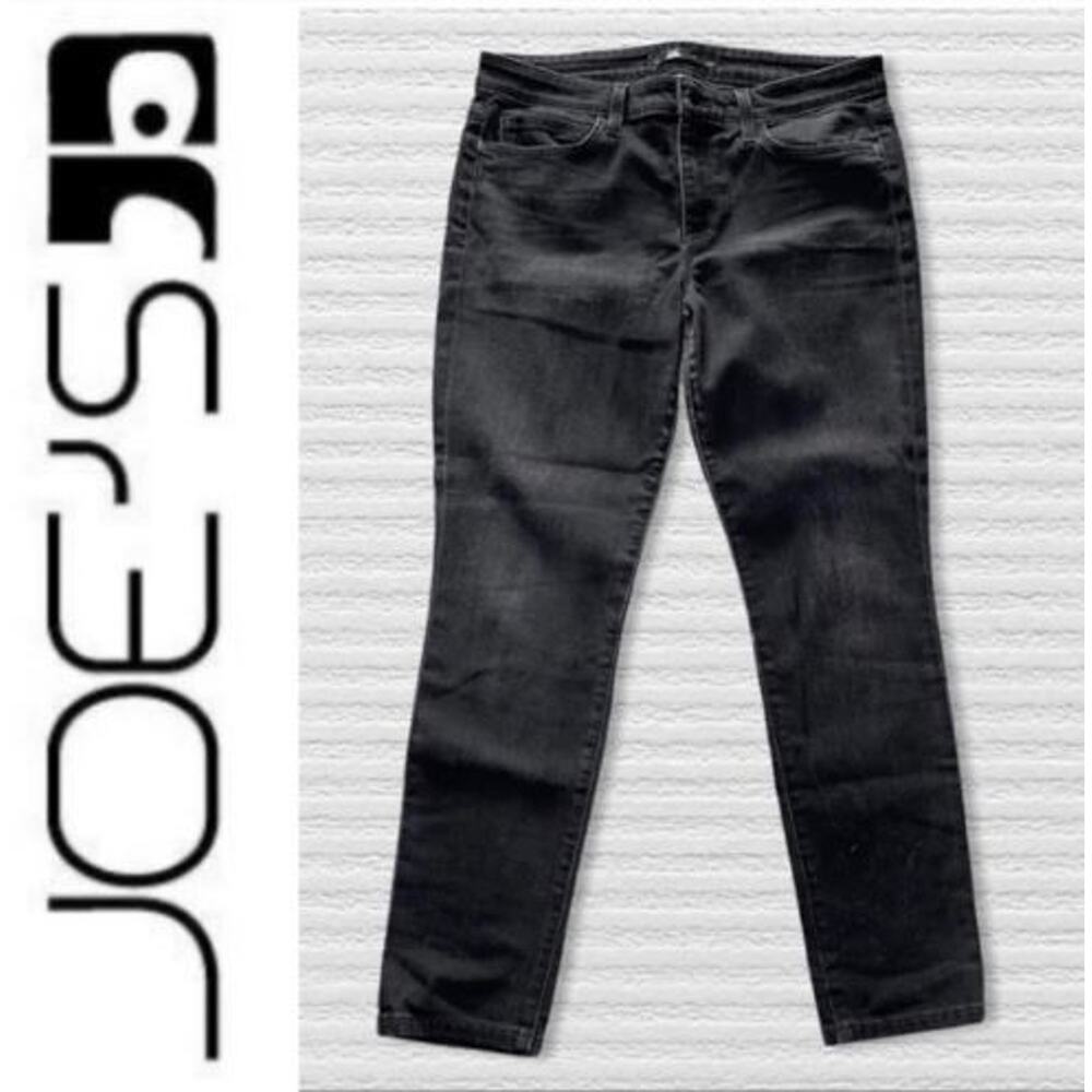 JOES' JEANS DISTRESSED ROCK EMO SKINNY JEANS ANKLE BLACK LARGE 30